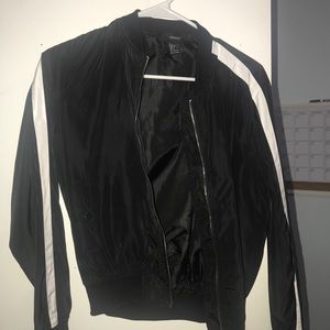 forever21 black and white bomber jacket